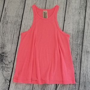 Free People Long Beach Neon Pink Tank